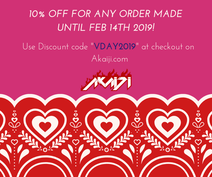 Celebrate V-Day with 10% off any order (Feb 02nd - Feb 14th, 2019)