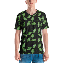 Load image into Gallery viewer, Ginkgo Leaves Black and Green All-Over Cut &amp; Sew Men&#39;s T-shirt
