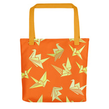 Load image into Gallery viewer, Origami Cranes Orange All-Over Tote Bag