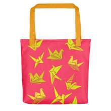 Load image into Gallery viewer, Origami Cranes Pink All-Over Tote Bag