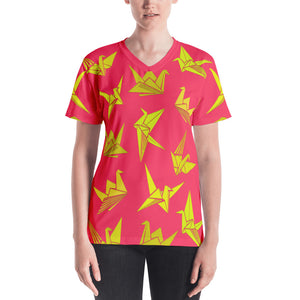 Origami Cranes All-Over Cut & Sew Women's T-shirt