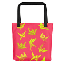 Load image into Gallery viewer, Origami Cranes Pink All-Over Tote Bag