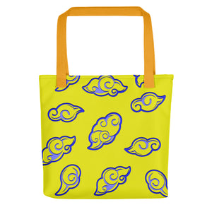 Kumo Clouds Blue & Yellow All-Over Tote Bag