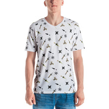 Load image into Gallery viewer, Kunai and Shuriken All-Over Cut &amp; Sew Men&#39;s T-shirt