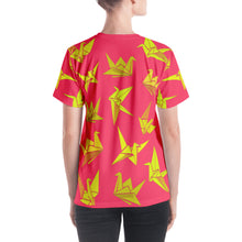 Load image into Gallery viewer, Origami Cranes All-Over Cut &amp; Sew Women&#39;s T-shirt